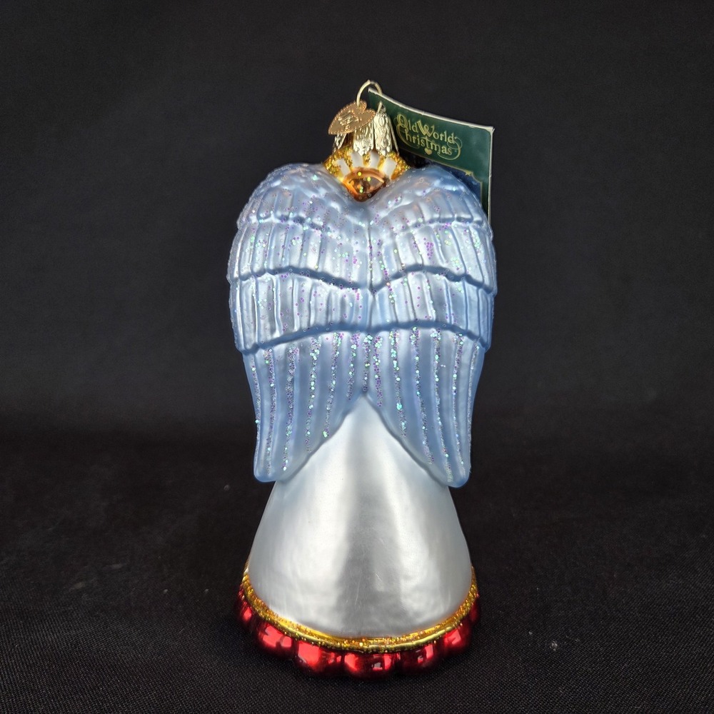 Choir Angel 10230 - Old World Christmas White Red Blown Glass Ornament - Picture 4 of 10